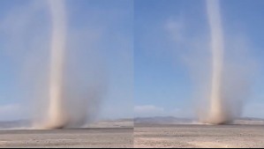 Graban un impresionante remolino de polvo en Antofagasta: 'Es como estar mirando a Marte'
