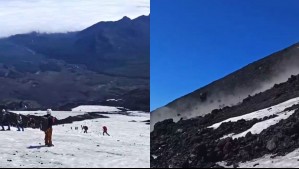 Video viral: Turistas registran impresionante caída de rocas en el volcán Villarrica