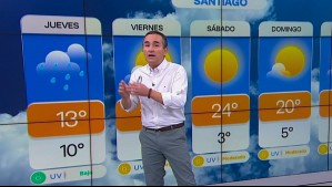 'La sensación térmica será muy baja': Anuncian cambio drástico del tiempo en Santiago para este viernes 'La sensación térmica será muy baja': Anuncian cambio drástico del tiempo en Santiago para este viernes