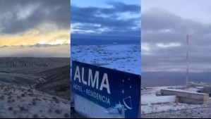 Nieve en un sector del desierto de Atacama: 'Un fenómeno que no ocurría desde hace 10 años'