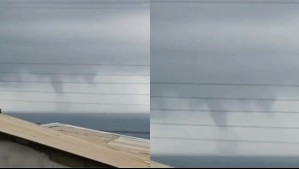 Tromba marina sorprende en Quintay: Así captaron el fenómeno tornádico asociado a vientos intensos