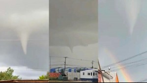 'Casi, casi, casi un tornado': Registran en video la formación de una impactante nube embudo en Talca