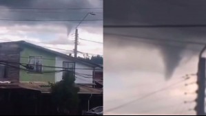 'Una nube basta para generar un fenómeno de tiempo severo': Captan en video una formación tornádica en Biobío