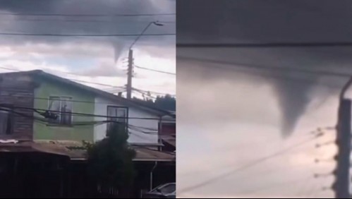 'Una nube basta para generar un fenómeno de tiempo severo': Captan en video una formación tornádica en Biobío