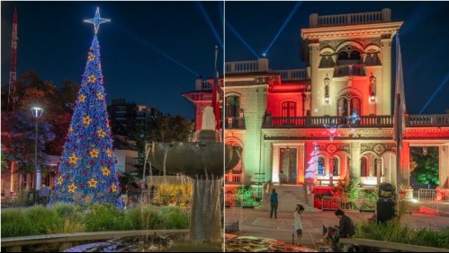 Panorama navideño gratuito en Santiago: El árbol mide 14 metros y tiene lindos efectos visuales