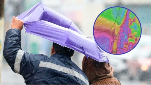 Es oficial: Sistema frontal dejará hasta 45 mm de lluvia y vientos de 80 km/h en todas estas regiones