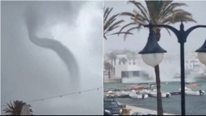 Espectáculo de trombas marinas en la costa de Menorca: ¿Qué tan comunes son estas columnas de agua en Europa?