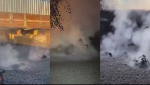 El video del géiser que apareció en el patio de una casa: 'No había registros de que pudiera salir a la superficie ahí'