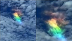 Nube iridiscente se viraliza en redes sociales: Así se produce este raro y colorido fenómeno óptico en la tropósfera