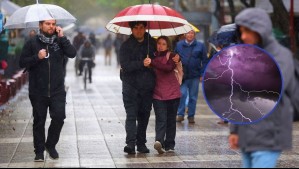 Precipitaciones en la RM y tormentas eléctricas en el centro sur: Pronóstico oficial de lluvias para este Día del Padre