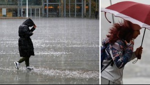 Lluvia fuerte y viento de hasta 90 km/h llegan a la zona central este jueves: Pronostican precipitaciones en 13 regiones