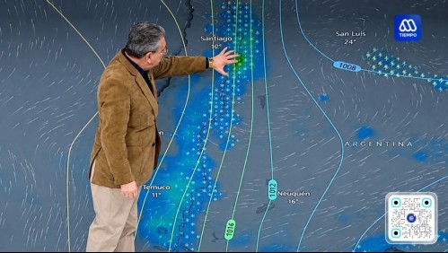 Jaime Leyton presenta pronóstico de lluvia para los primeros días de septiembre: Un sistema alcanzará Valparaíso y la RM