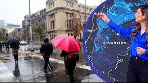 Tres días con lluvias en Santiago por río atmosférico acoplado a un sistema frontal: 'Esto parte la noche de este lunes'