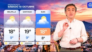 Alejandro Sepúlveda presenta su pronóstico del tiempo para este sábado: 'Será la jornada más tranquila'